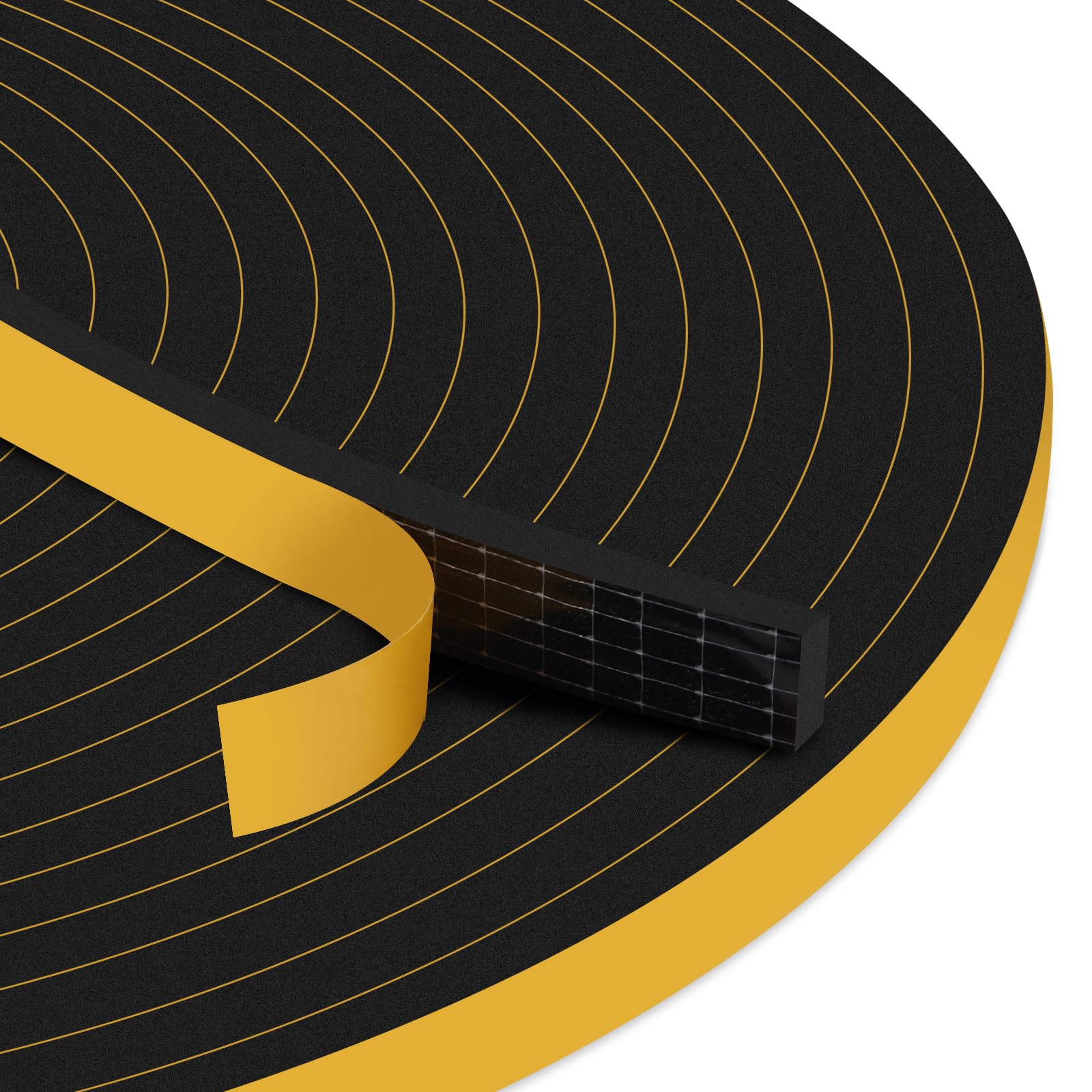 Photo 1 of Ninsula 33Ft Door Weather Stripping, (1/2in x 1/4in), Strong Adhesive, Sound Proof, Door Insulation, Weatherproof Foam Tape for Doors, Weatherstripping for Doors Frames, Windows