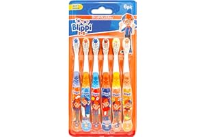 Brush Buddies Blippi Kids Toothbrushes, Manual Toothbrushes for Kids, Toothbrush for Toddlers 2-4 Years, Blippi Childrens Toothbrush, Soft Toothbrushes, 6PK