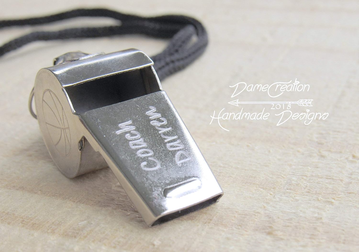 Personalized Coach Whistle, Silver Whistle, Custom Whistle, Personalized Whistle for
