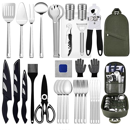 Camping Kitchen Equipment Camping Cooking Utensils Set Portable