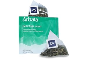 Arbata Imperial Mint Tea, 24 Pyramid Tea Bags Decaf Herbal Tea, Artisinal Herbal Tea Gift Set (Imperial Mint)