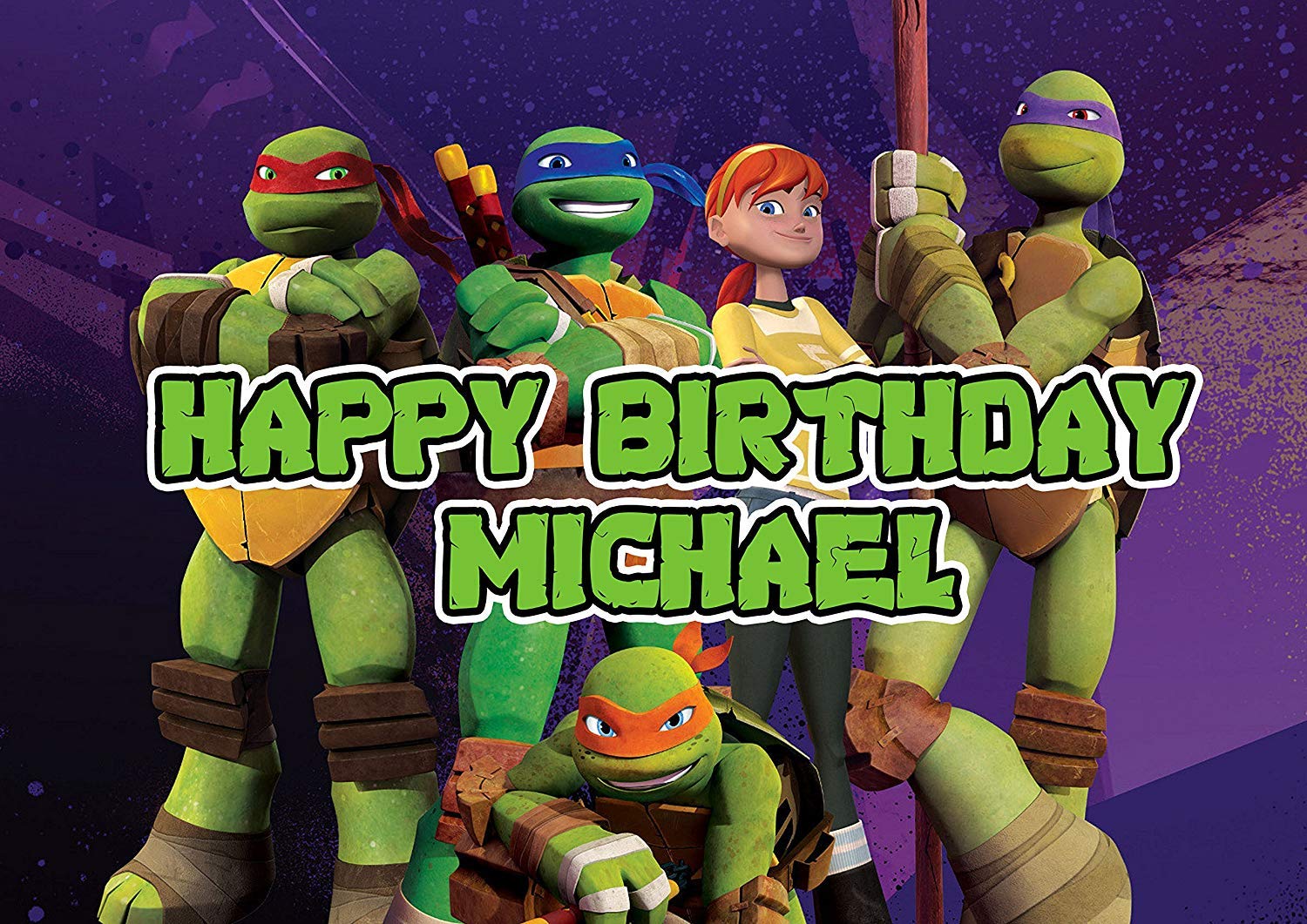 Ninja Turtles Edible Image Cake Topper Party Personalized 1/4 Sheet