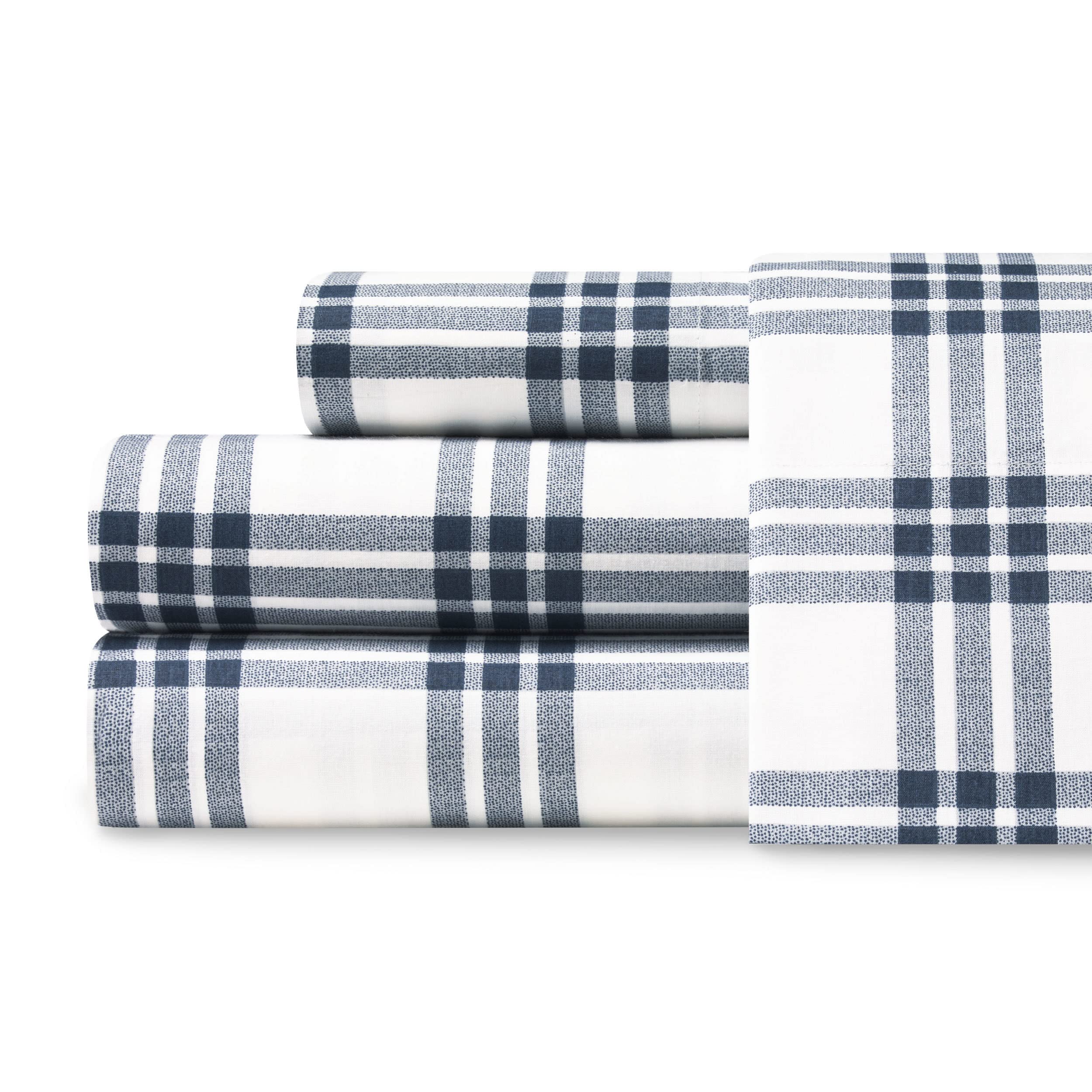 Eddie Bauer Bedding Set, Cotton, Navy, Coppia