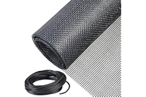 Window Screen Replacement, 51" x 99" Screen Door Repair Kit,DIY Durable Fiberglass Screen Mesh with Retainer Spline - Screen 