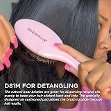 Denman Boar Bristle Hair Brush Style & Shine Smoother Pink Crush D81M view 3