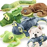 Stuffed Animal Dog Toys, 5 Pack Tough Squeaky Dog Toys, Plush Toys Assortment, Great Value Dog Toys Bundle, Woodland Series D