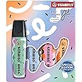 STABILO Highlighter BOSS ORIGINAL Pastel by Ju Schnee - Pack of 4 - Hint of Mint, Cloudy Blue, Frozen Fuchsia, Pale Orange