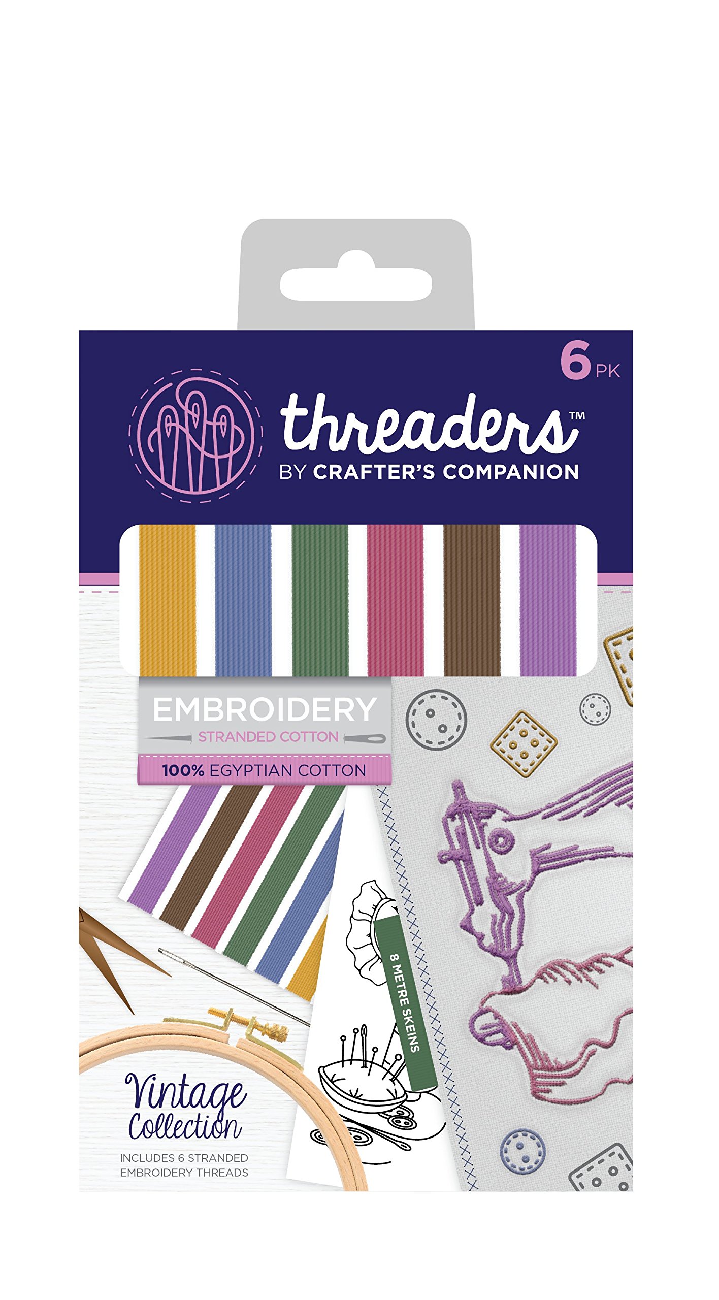Threaders Embroidery Stranded Cotton-Vintage, Egyptian, 19 x 11 x 0.3 cm