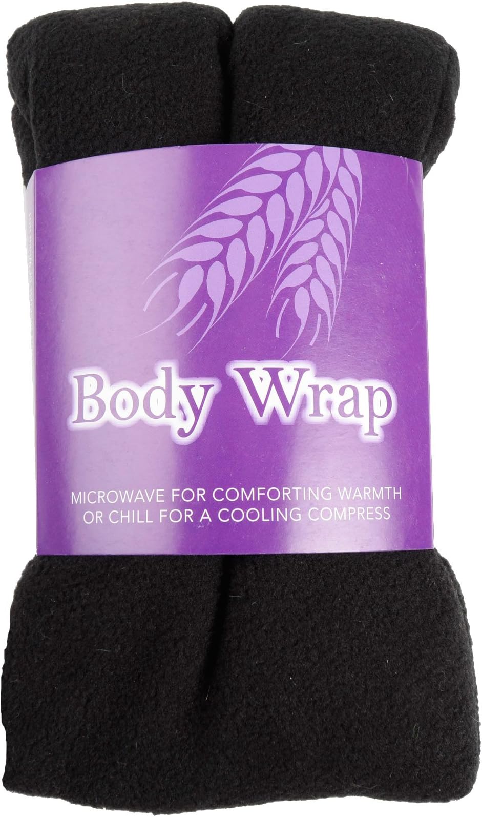 Black Microwavable Wheat & Lavender Filled Heat Pad For Soothing Back Neck Period Pain