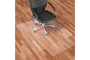 Naturehydro Office Chair Mat for Hardwood Floor, 48" x 36" Transparent Floor Protector,Easy Glide Rolling Desk Chair Floors Mat, BPA and Phthalates Free (with Lip)