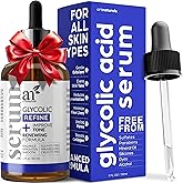 artnaturals Glycolic Serum - Face Serum - Vitamin C and Aloe Vera - Exfoliates and Minimizes Pores, Reduce Acne, Breakouts, and Appearance of Aging and Scars -1 oz.