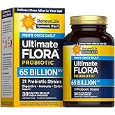 Renew Life Ultimate Flora Probiotics for Men 65 Billion CFU Delayed Release Vegan Capsules | Digestive Health | Immune Health | Dairy Free | 30 Count