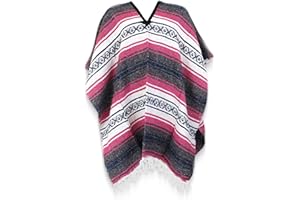 LEOS IMPORTS Mexican Ponchos, San Carlos Panchos for Women and Men, Great for Fiestas, Parties, Costumes, or Hiking