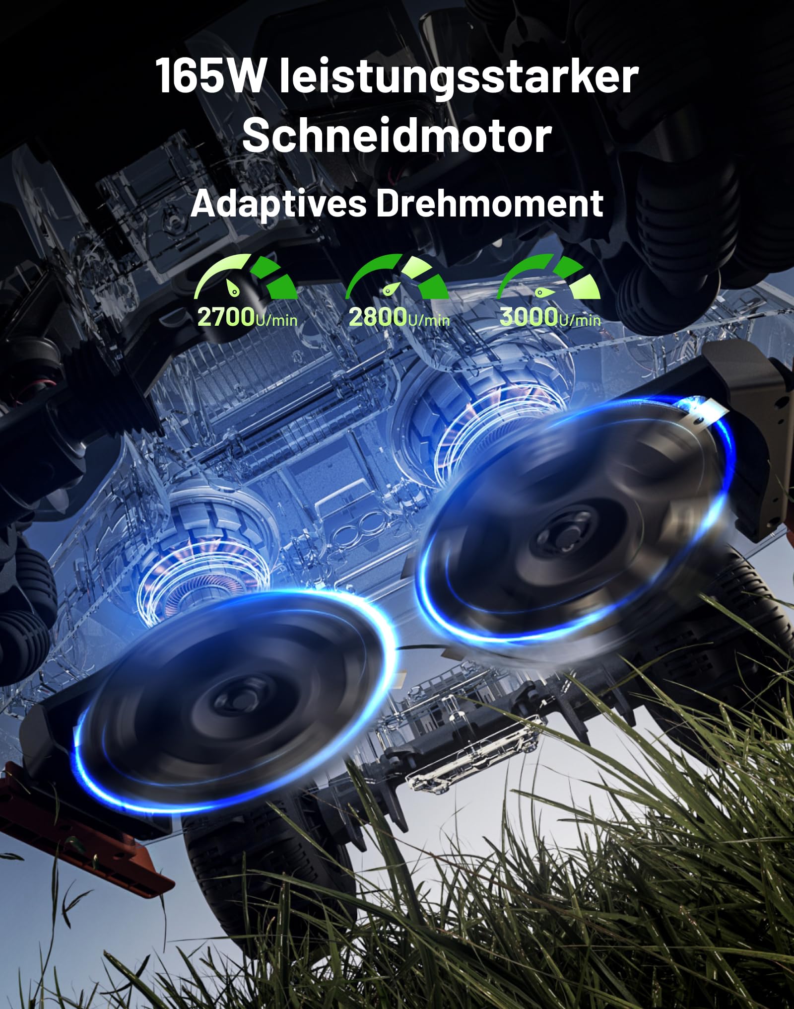 MAMMOTION LUBA 3 AWD 3000 Mähroboter ohne Begrenzungskabel für 3000㎡, 360° LiDAR+NetRTK+KI Vision Tri-Fusion-Positionierung, AWD für 80% Steigungen, Auto-Kartierung, bis zu 30 Zonen, 12Ah-AKKU 8