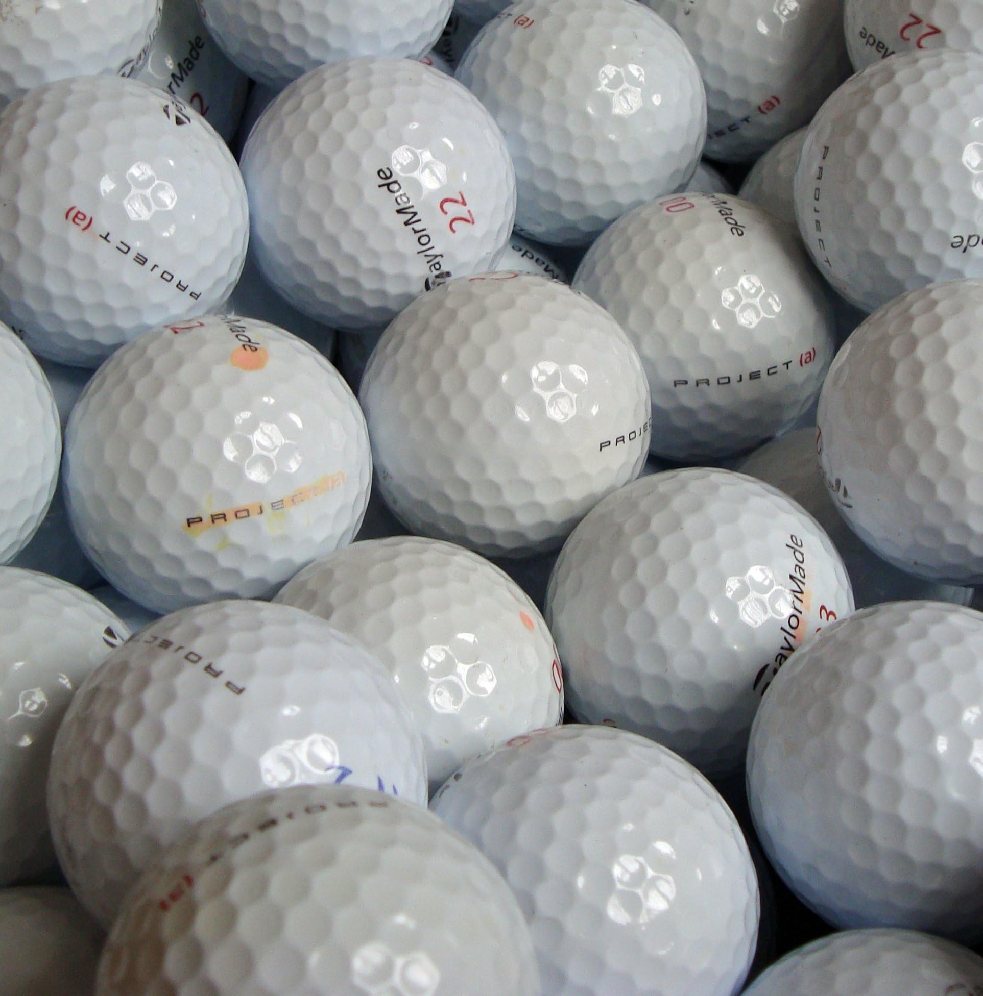 50 x TAYLORMADE PROJECT (a) GOLF BALLS - PEARL/A GRADE lake balls