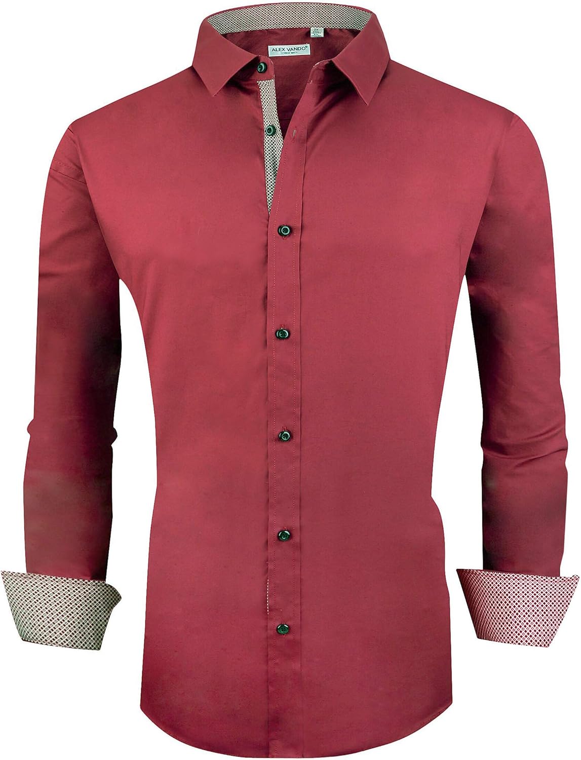 Alex Vando Mens Big & Tall Dress Shirts Regular Fit Long Sleeve Men