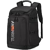 TurnWay Ski/Snowboard Boot Backpack/Ski Boot Backpack | Excellent for Store All Gear | Travel with Waterproof Exterior, Reflective Strip for Men, Women and Youth