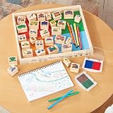 Melissa & Doug Wooden Stamp Colouring Set Vehicles Kids Age 4+ Arts Crafts view 9