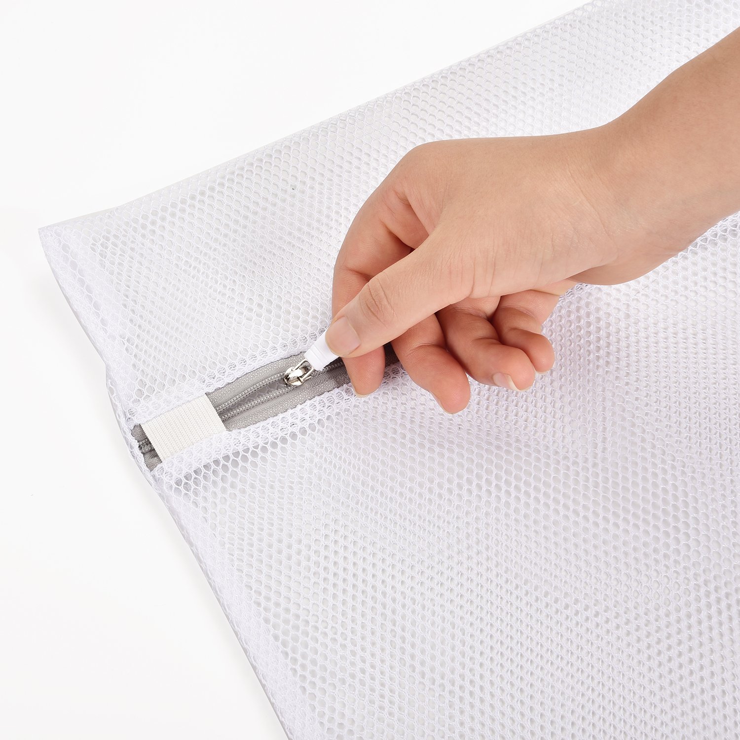 LASV Mesh Laundry Bag for Delicates,Set of 5 Reusable Washing Bags,Travel Storage Organizer Set with Premium Zipper (Fine Mesh & Coarse Mesh)