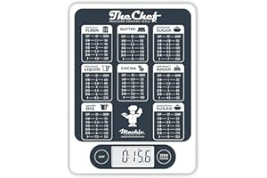 Big Sale! NUTRA TRACK, The Chef, Food Digital Kitchen Scale, an American Co, You CAN FIND Cheaper BUT You Cant FIND Better, for Cooking Baking Meal Prep, Baking Conversion Table Grey and White