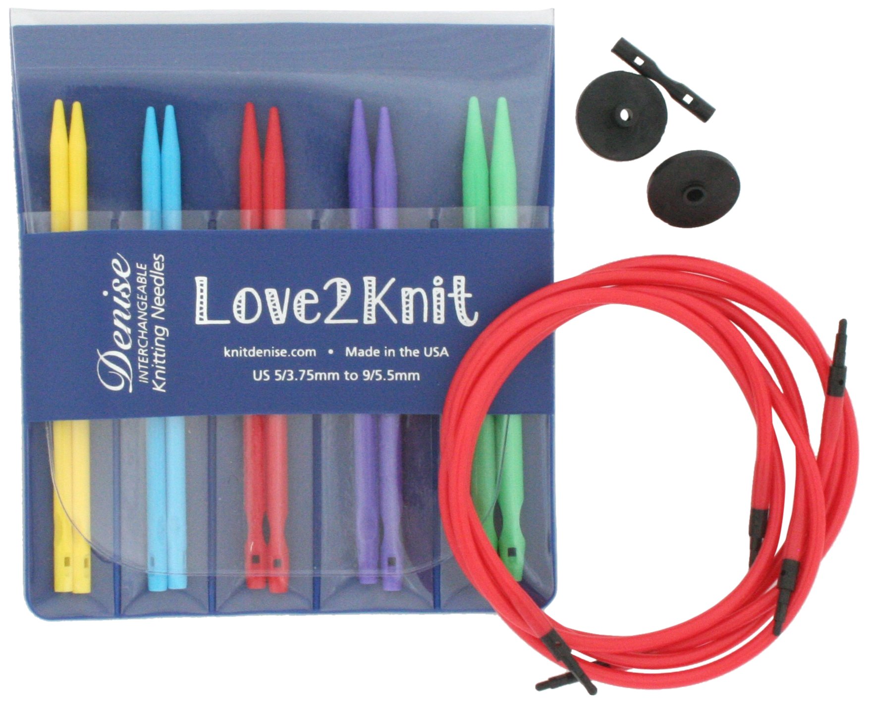 Denise Needles Love2Knit Interchangeable Knitting Needle Set Sizes 5-9