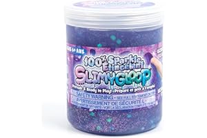Sparkle SLIMYGLOOP, 8 Oz. Purple Slime with Glitter, Resealable Storage Jar