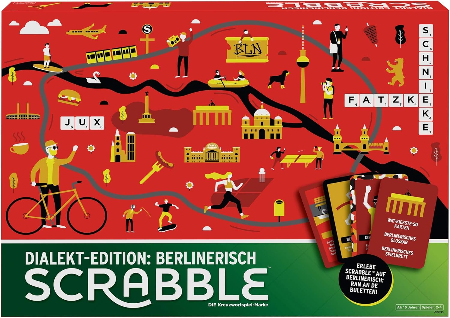 Scrabble Dialekt Edition: Berlinerisch, 45 cm x 45 cm x 3 cm