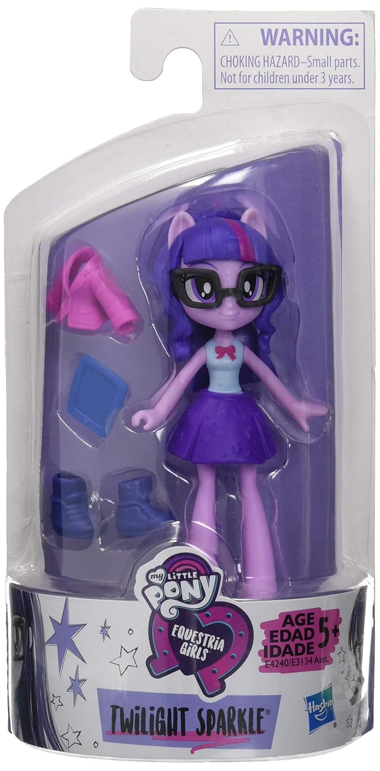 My Little Pony Equestria Girls Fashion Squad Twilight Sparkle 3" Mini Doll with Removable Outfit, Shoes & Accessory, for Girls 5+