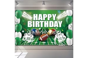 BOAO Football Birthday Party Backdrop Decorations Football Birthday Banner Super Football Bowl Game Day Sports Fan Supplies Football Themed Boy Birthday Party Favors Photo Booth Props Wall Hanging