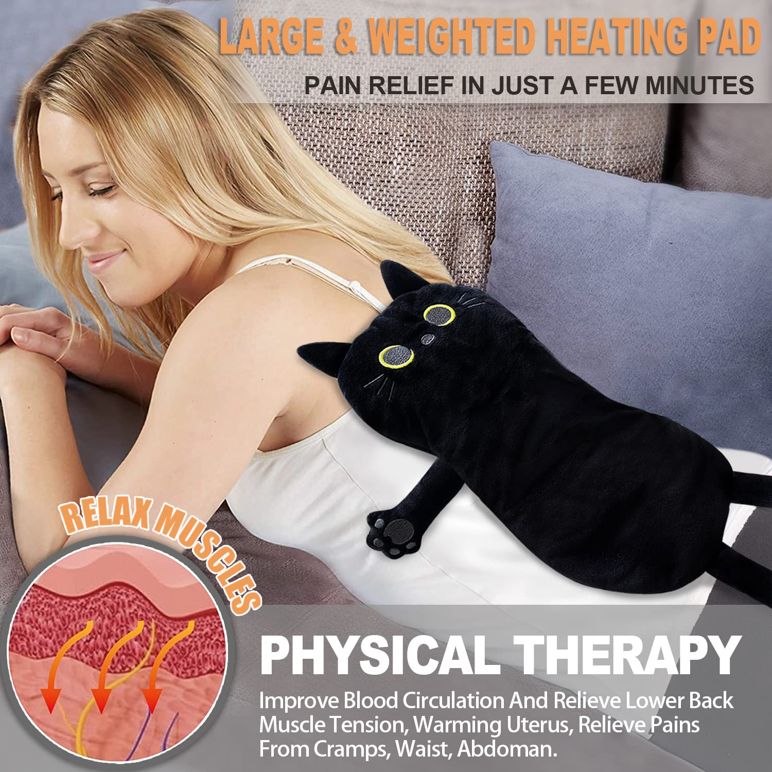 Large Microwave Heating Pad with Washable Cover 21 * 12