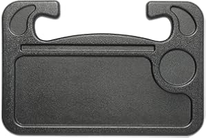 Cutequeen 3 in 1 Steering Wheel Desk with Tablet Holder,Food Desk with Drink Holder,Laptop Desk with Pen Holder (Black,16.61“ x 11.2” (3 in 1))