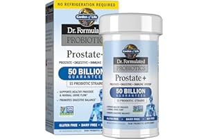 Garden of Life Dr. Formulated Probiotics Prostate+ - Acidophilus and Probiotic Supports Healthy Prostate and Digestive Balance - Shelf Stable - Gluten, Dairy, and Soy-Free - 60 Vegetarian Capsules