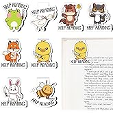 Berirexrion Funny Magnetic Bookmarks Gifts - 8 Pcs Cute Animal Magnets Book Marks for Reading Kids Fun Unique Page Marker Clip for Women Book Lovers Students Teachers School Teacher Office Supplies