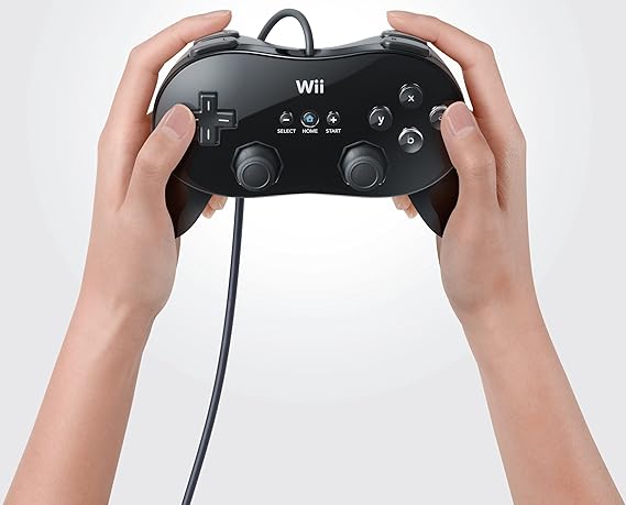 Wii Mando Clásico Pro - Negro (Carcasa): Amazon.es: Videojuegos