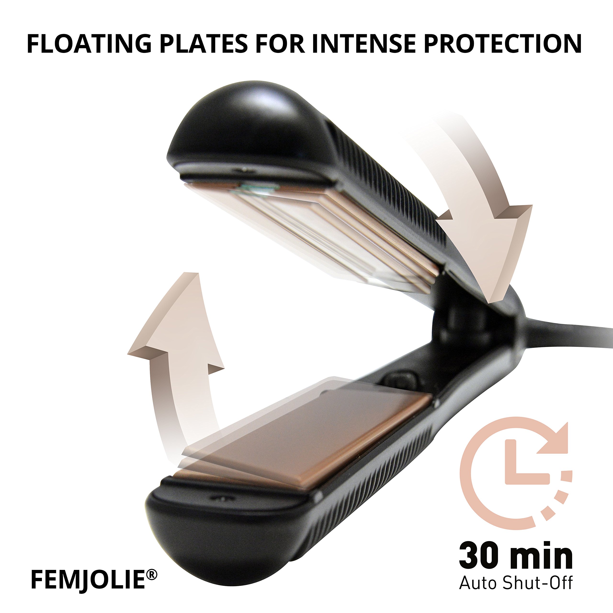 Hair Straighteners InfraredIonic Pro NanoTitanium Tourmaline Flat