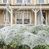 UrBstly 1800 sqft Halloween Spider Webs Decorations with 100 Extra Fake Spiders, Super Stretch Cobwebs Creepy Halloween Indoor Outdoor Office Party Supplies