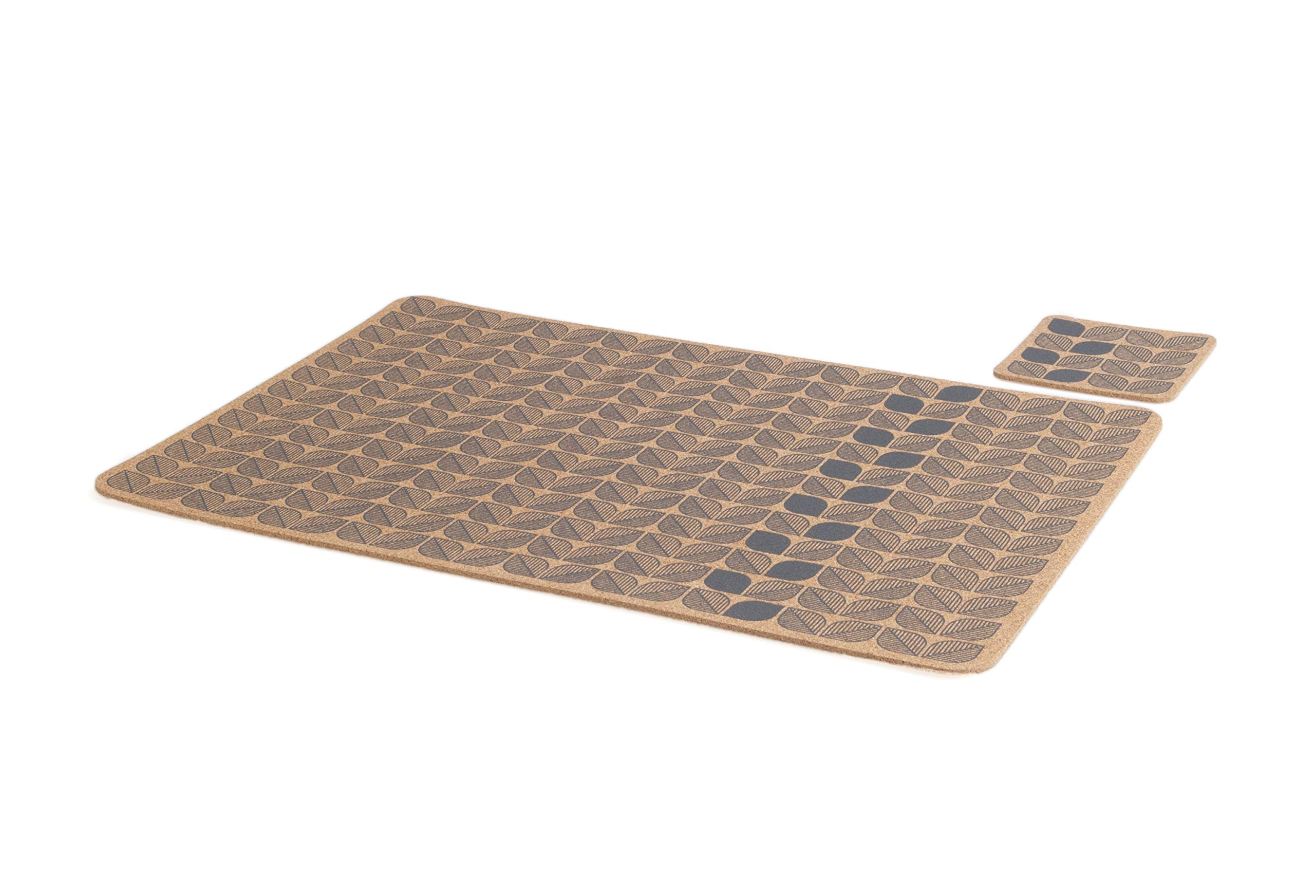Amorim 13 TM03/4E-D352Grey Korko Leaf Coaster, Grey, 4 Piece — image 1
