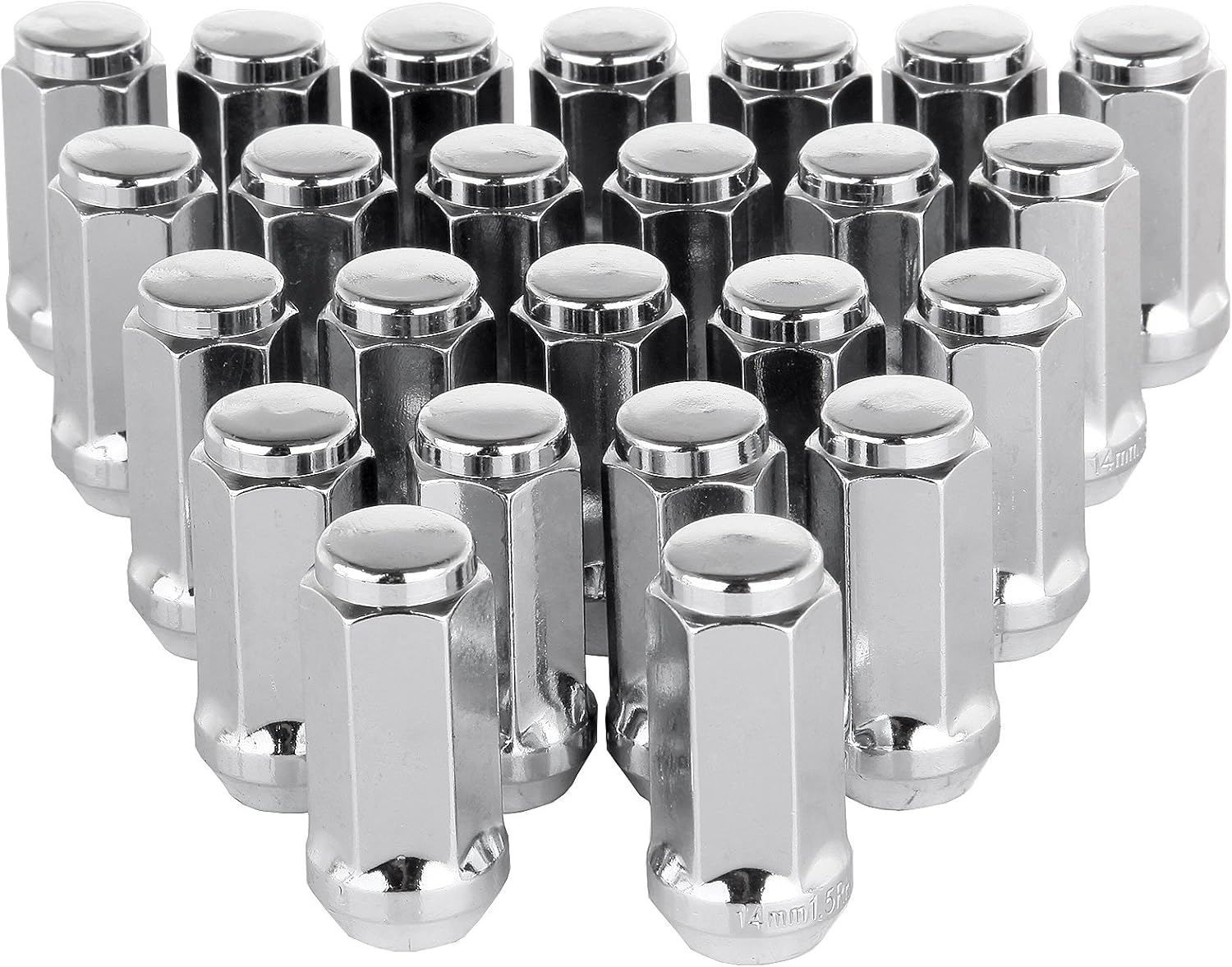 ECCPP® 24PCS CHROME TRUCK LUG NUTS 14X1.5 FITS MOST CHEVY GMC