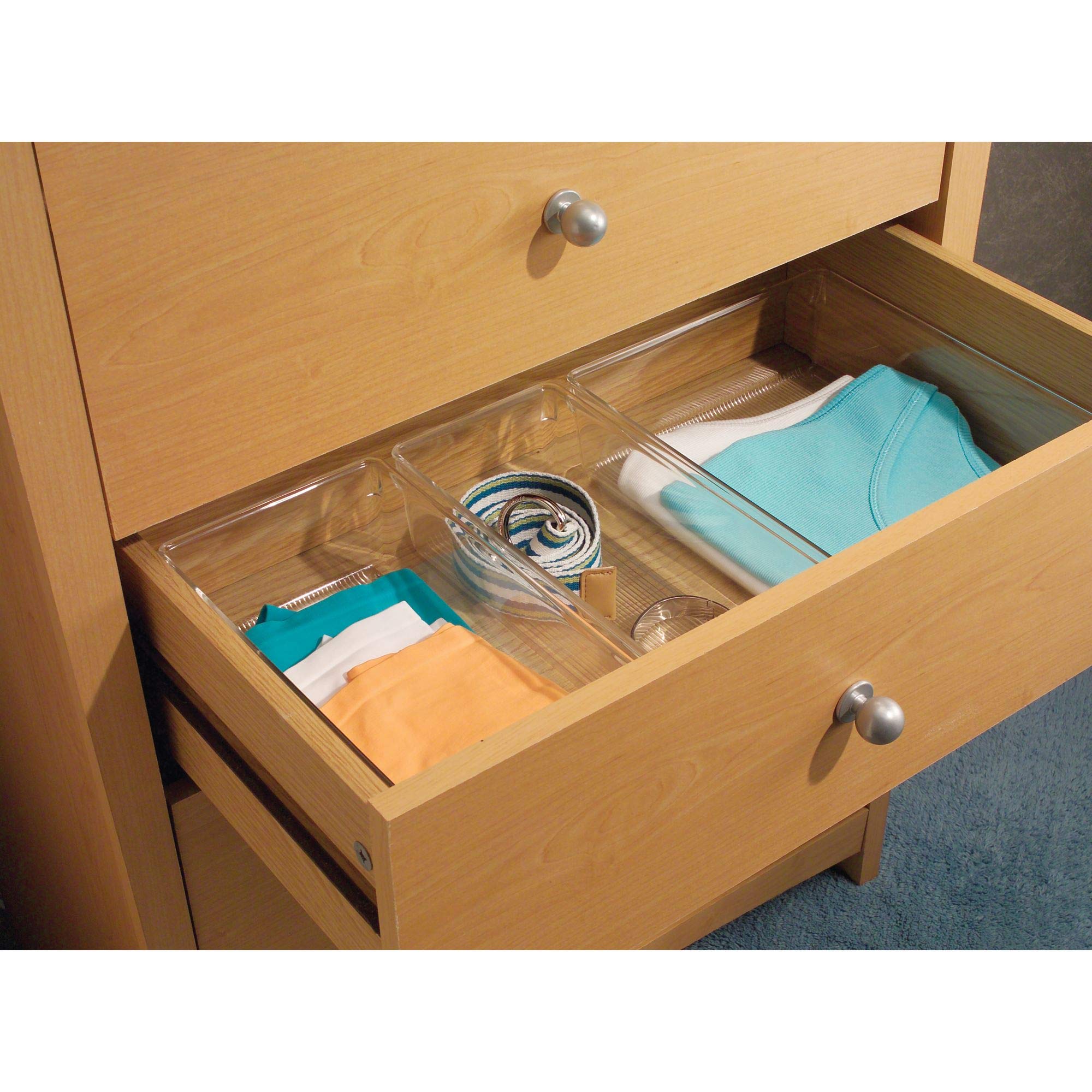 iDesign Linus Plastic Dresser and Vanity Organizer, Storage Bin for