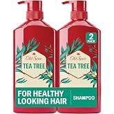 Old Spice Mens Tea Tree Shampoo, For All Hair Types, Healthier, Fuller, More Moisturized Looking Hair, 21.9 fl oz Each, Twin Pack