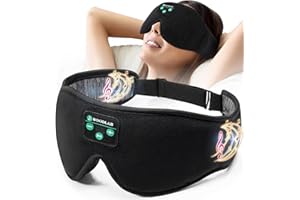 Bluetooth Sleep Mask, Boodlab Sleep Mask with Bluetooth Headphones, Sleeping Headphones for Side Sleepers Travel Yoga, Cool Tech Gadgets Unique Gift for Valentine's Mother's Day Birthday Christmas