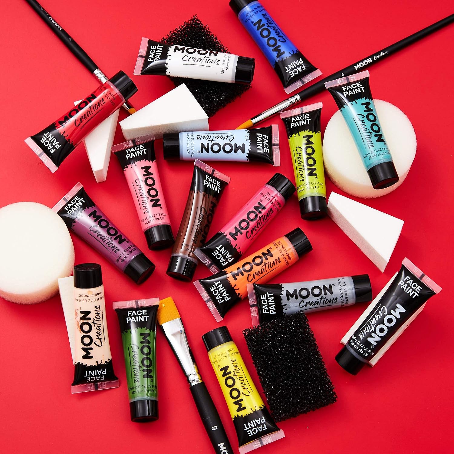 Face & Body Paint by Moon Creations - 12ml - Orange - Image 4