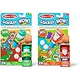 Melissa & Doug Sticker Wow!™ Dinosaur and Tiger Bundle: 2 24-Page Activity Pads, 2 Sticker Stampers, 600 Stickers, Arts and Crafts Fidget Toy Collectible Characters