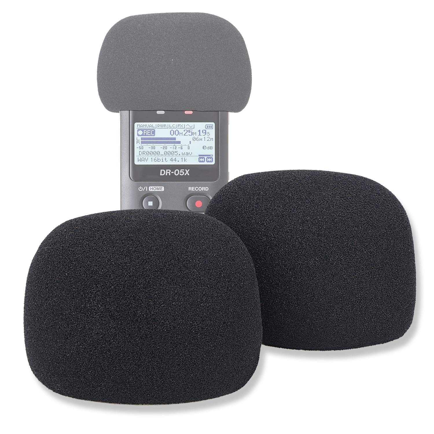 DR05X Windscreen Foam Filter Fits Tascam DR-05X DR-05 Portable Digital Recorders, DR05X Mic Windscreen Pop Filter by YOUSHARES (2 PCS)