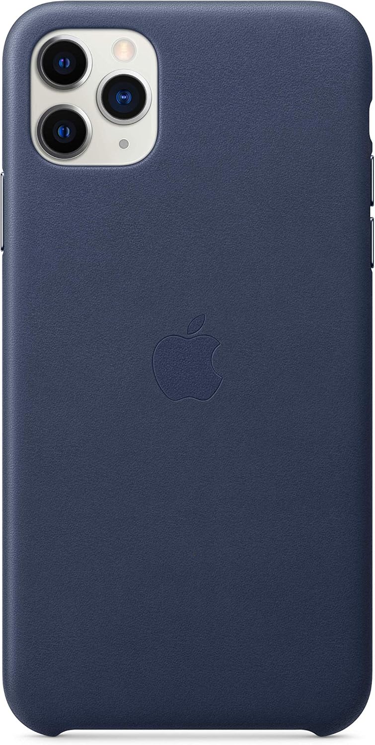Amazon Com Apple Leather Case For Iphone 11 Pro Max Midnight Blue