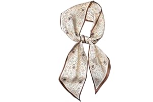 kcctoo 59” Long Silk Like Head Scarf Women's Fashion Square Neck Satin Scarfs for Bag Hair Scarves Gift 59 * 5.9”