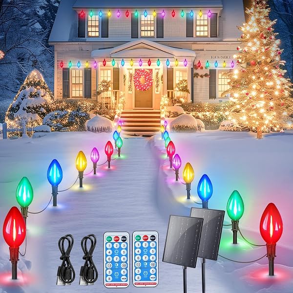 MINETOM 2 PACK SOLAR DOUBLE C9 CHRISTMAS PATHWAY...