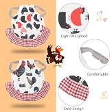 AIEX 4 Pack Chicken Saddle Hen Apron Poultry Back Wing Protection Elastic Straps view 3