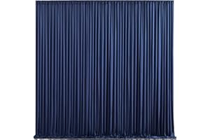 10ft x 10ft Navy Blue Backdrop Curtain for Parties Wedding Wrinkle Free Backdrop Drapes Panels for Baby Shower Gender Reveal 