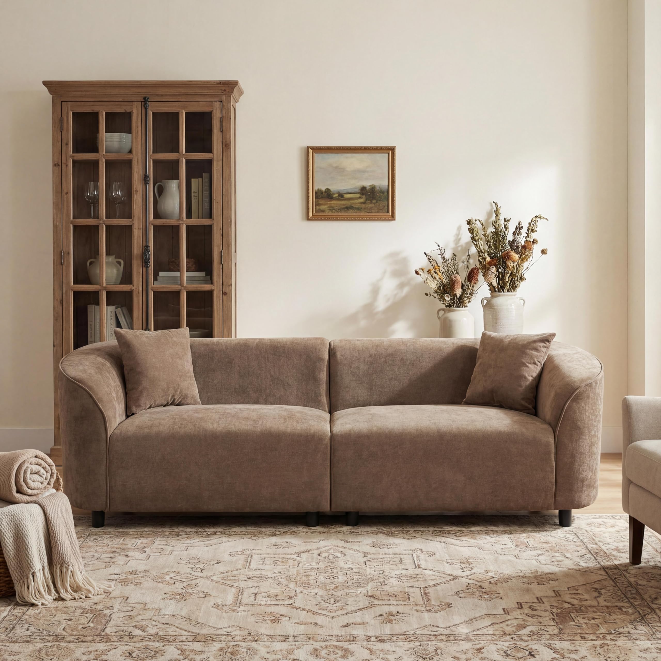 Photo 1 of (4/17/2026 ***FINAL SALE/NO RETURN, SOLD AS PARTS***)
Christopher Knight Home Sabbo 87.50" Modern Sofa Couch, Wooden Home Sofa Living Room, Oversized Cloud Couch for Bedroom, Home Office, Brown